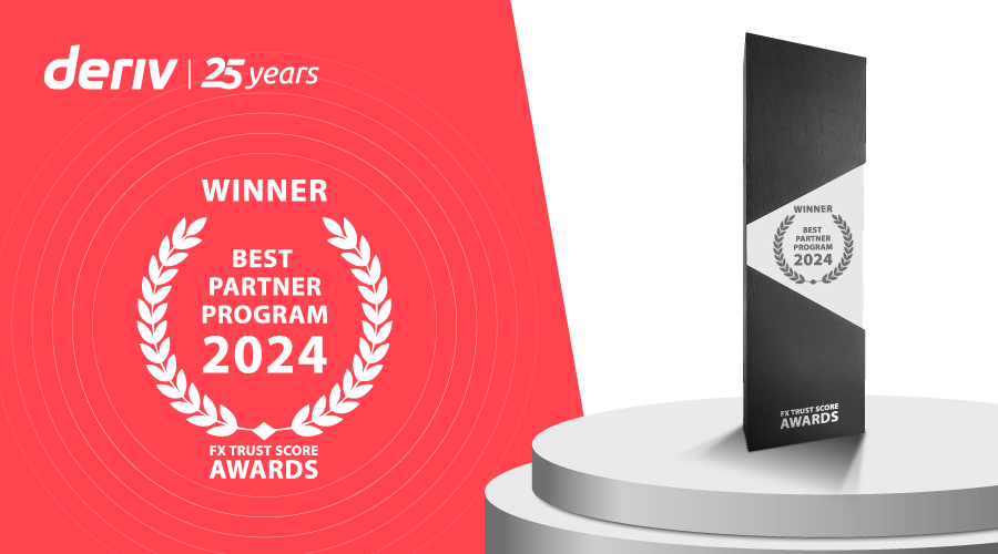 Deriv wins “Best partner programme” at inaugural FX Trust Score awards